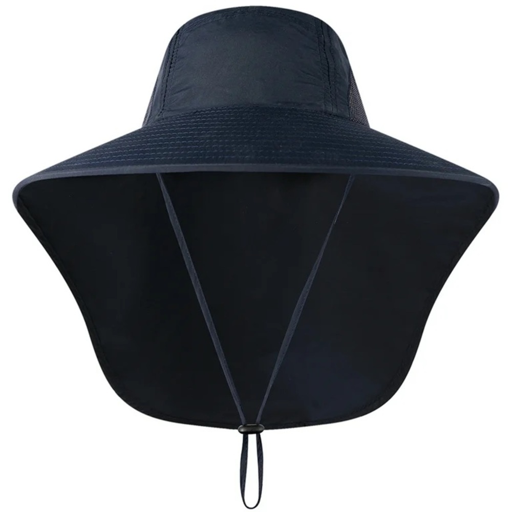 Dark Blue Wide Brim Sun Hat